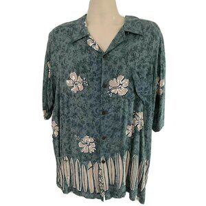 Vintage Pineapple Connection Green Hawaiian Shirt